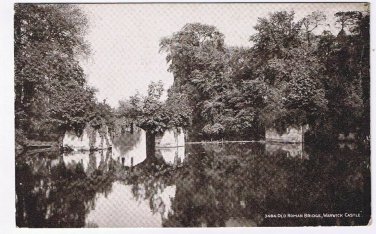 England UK Postcard Old Roman Bridge Warwick Castle J Salmon Sevenoaks