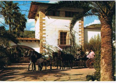 Spain Postcard Mallorca Fiesta Andaluza Cortijo Ses Rotes 6 Horse Carriage