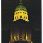 Kansas Postcard Topeka Kansas State Capitol West Entrance Night