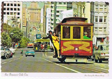 California Postcard San Francisco Cable Cars