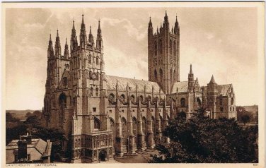 Postcard Canterbury Cathedral UK