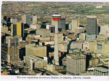 Postcard Downtown Calgary Skyline Alberta Used