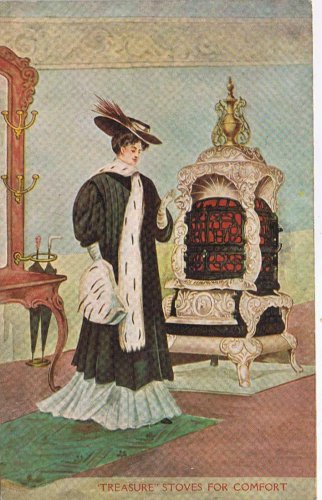 Advertising Postcard Hamilton Ontario Treasure Stoves For Comfort D Moore Co