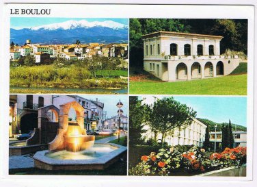 France Postcard Le Boulou Canigou Station Fountain