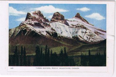 Alberta Folkard Postcard Three Sisters Rocky Mountains SE Of Canmore