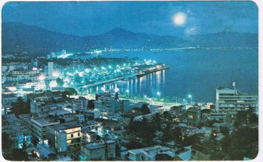 Mexico Postcard Acapulco Panoramic Night View