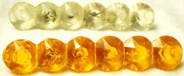Brooch Pins (2) Antique Plastic or Acrylic 1930s 1940s Orange White