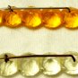 Brooch Pins (2) Antique Plastic or Acrylic 1930s 1940s Orange White