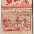Matchbook Cover New 30 Book Match Excise Tax