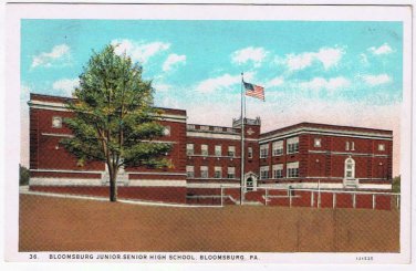 Pennsylvania Postcard Bloomsburg Junior Senior High School