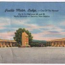 New Mexico Postcard Socorro Pueblo Motor Lodge