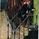 Comic Postcard Fool Moved The Keyhole 1900