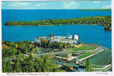 Ontario Postcard Tobermory M S Chi-Cheemaun Ferry At Docks