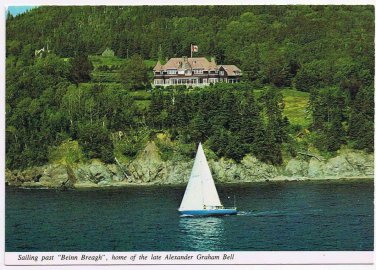 Nova Scotia Postcard Baddeck Cape Breton Beinn Breagh Alexander Graham Bell