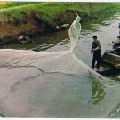Postcard Casting Fishing Nets On The Ancient Grand Canal China
