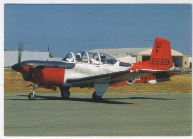 Postcard Airplane T-34C Navy's Choice Pilot & Navigator Training