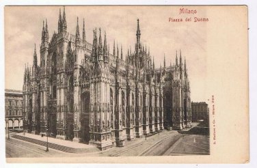 Italy Postcard Milano Piazza del Duomo Milan Cathedral