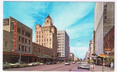 Postcard Central Ave East Along Central Ave To Tampa Bay St Petersburg Florida