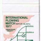 Matchbook Cover International Plowing Match 1977 Frontenac County Ontario