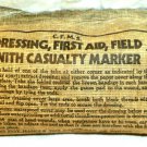 Canadian Forces Medical Service CFMS Dressing First Aid Field w/ Casualty Marker
