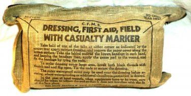 Canadian Forces Medical Service CFMS Dressing First Aid Field w/ Casualty Marker