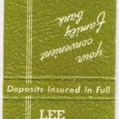 Matchbook Cover Lee Savings Bank Lee Massachusetts Dreams Come True