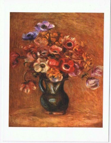 Art Postcard Renoir Anemones