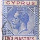 Cyprus King George V 2 Piastre Stamp Used VG