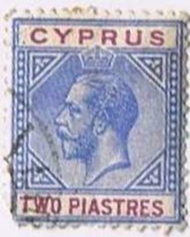 Cyprus King George V 2 Piastre Stamp Used VG