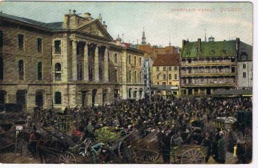 Quebec Postcard Quebec City Champlain Market