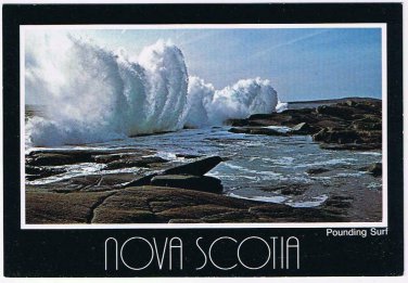 Nova Scotia Postcard Pounding Surf