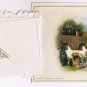 Greeting Postcard Birthday Fold Out Red Rose Embossed 1914