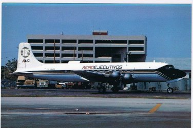 Postcard Airplane Douglas DC6A Miami 3/92