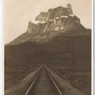 Postcard RPPC Castle Mountain Banff Alberta Byron Harmon Along The CPR Line