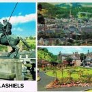 Galashiels Scotland UK Postcard Multi View Wylie's Brae Gardens Border Riever
