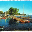 Italy Postcard Garda Lake Bardolino Port Boats Marina