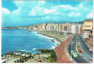 Italy Postcard Genova Italy Street & Foce