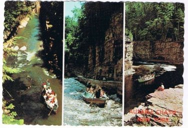 Ausable Canyon New York Postcard Ausable Chasm Boat Ride Table Rock Grand Flume