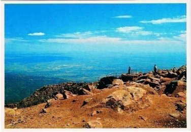 Colorado Springs Colorado Postcard Summit Pikes Peak
