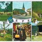 Holland Netherlands Postcard Epe Multi Deer Sheep Horses Church Kerk Peacock