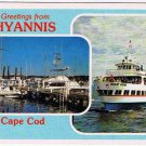 Massachusetts Postcard Hyannis Harbor Cape Cod Ferry Brant Point