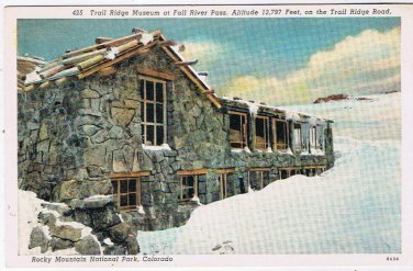 Postcard Trail Ridge Museum Fall River Pass Rocky Mountain National Park CO