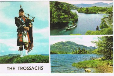 United Kingdom UK Postcard Scotland Trossachs Loch Katrine & Achray Ben Venue