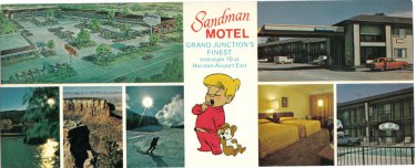 Colorado Postcard Grand Junction Sandman Motel Long Card