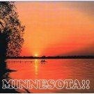 Minnesota Postcard Sunset Lake Couple On Pier