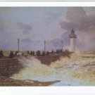 Art Postcard Monet The Jetty At Le Havre