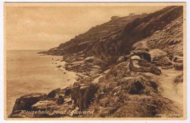 UK Postcard Cornwall Mousehole Point Spaniard RPPC
