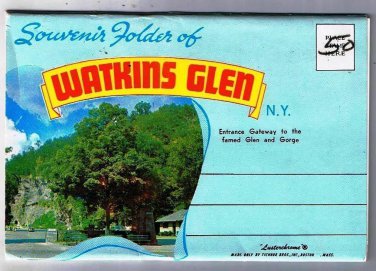 New York Postcard Booklet Watkins Glen 12 views