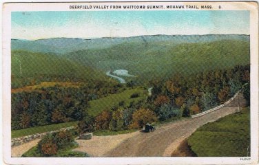 Postcard Deerfield Valley From Whitcomb Summit Mohawk Trail Massachusetts
