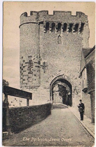 United Kingdom UK Postcard Lewes Castle The Barbican